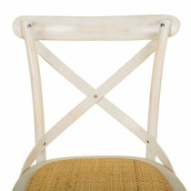 Hocker Alexandra House Living Weiß Rattan 53 x 116 x 45 cm