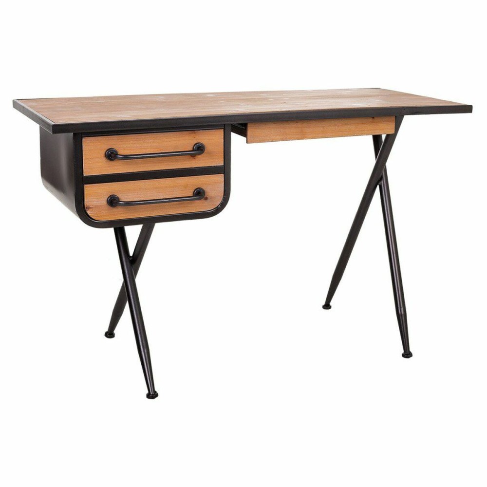 Desk Alexandra House Living Brown Wood Iron 50 x 75 x 122 cm