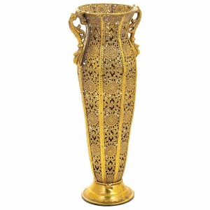 Vase Alexandra House Living Gold Eisen 12 x 38 x 16 cm