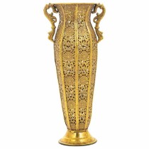 Vase Alexandra House Living Gold Eisen 12 x 38 x 16 cm