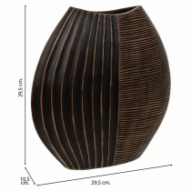 Vase Alexandra House Living Brown Polyresin 10 x 29 x 29 cm