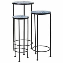 Flower Pot Stand Alexandra House Living Black Iron Tile 30 x 68 x 30 cm 3 Pieces