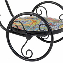 Blumentopfhalter Alexandra House Living Schwarz Eisen Kachel Fahrrad 23 x 36 x 53 cm