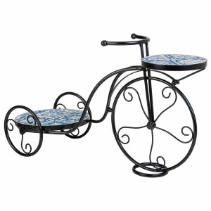 Blumentopfhalter Alexandra House Living Schwarz Eisen Kachel Fahrrad 26 x 43 x 67 cm