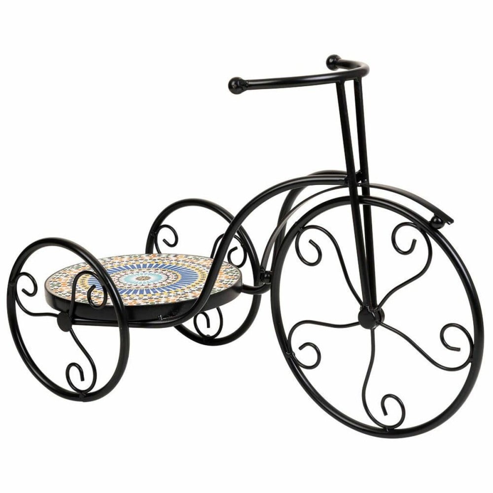 Sous-pot Alexandra House Living Noir Fer Carrelage Bicyclette 23 x 36 x 53 cm