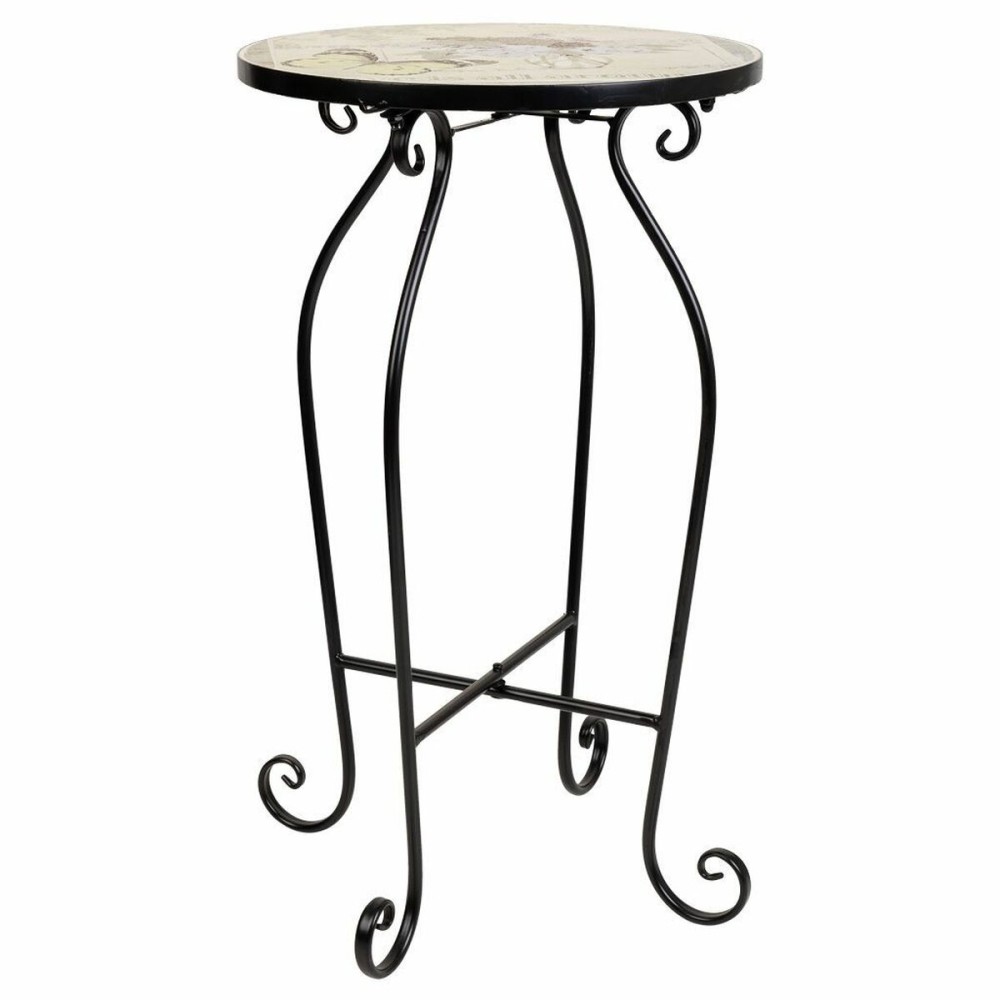 Flower Pot Stand Alexandra House Living Black Iron Tile 35 x 60 x 35 cm