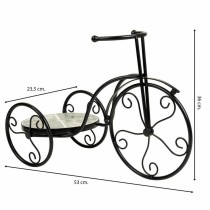 Sous-pot Alexandra House Living Noir Fer Carrelage Bicyclette 23 x 36 x 53 cm