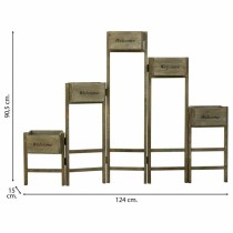 Flower Pot Stand Alexandra House Living Brown Paolownia wood 15 x 90 x 124 cm