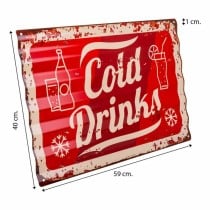 Wandsteckdose Alexandra House Living Cold Drink Eisen 59 x 1 x 40 cm