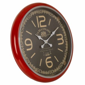 Horloge Murale Alexandra House Living Rouge Fer Bois MDF 62 x 6 x 62 cm