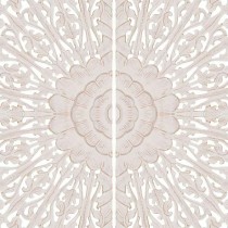 Wall Decoration Alexandra House Living White MDF Wood 2 x 120 x 120 cm