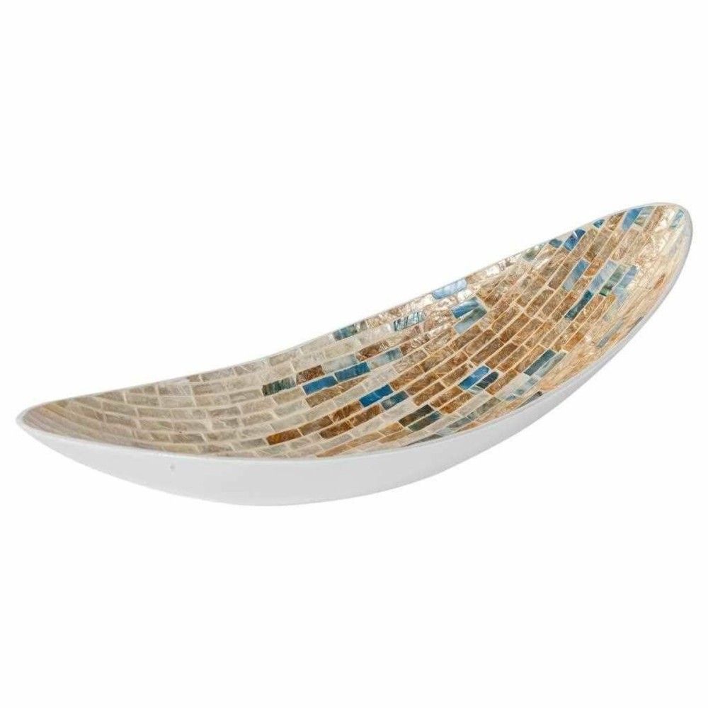 Centre de Table Alexandra House Living Bleu Beige Papier Capiz 18 x 13 x 48 cm