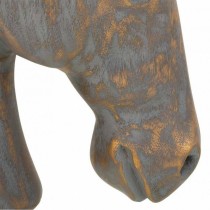 Deko-Figur Alexandra House Living Grau Gold Polyesterharz Pferd 15 x 31 x 31 cm