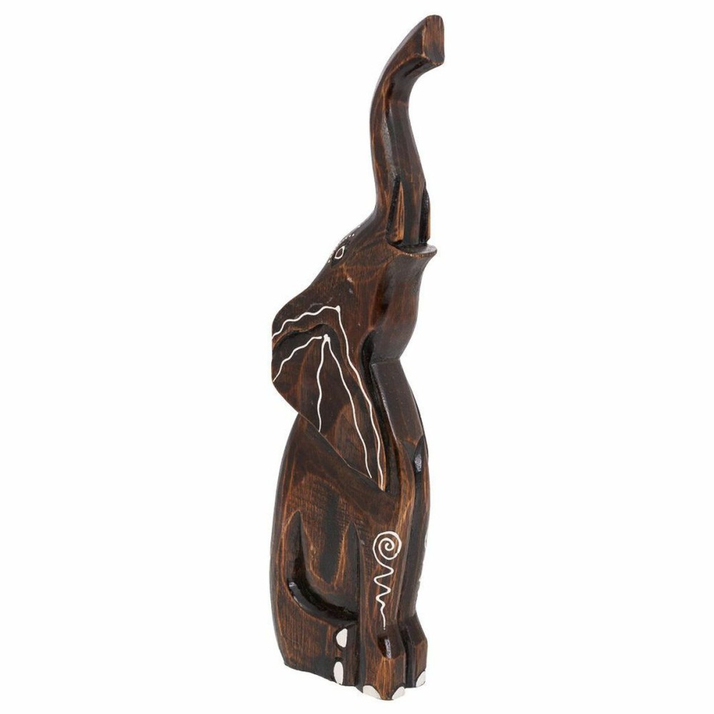 Decorative Figure Alexandra House Living Light brown Wood Elephant 6 x 50 x 14 cm