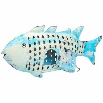 Deko-Figur Alexandra House Living Blau Mango-Holz Fisch 10 x 28 x 62 cm