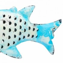 Deko-Figur Alexandra House Living Blau Mango-Holz Fisch 10 x 28 x 62 cm