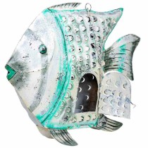 Figurine Décorative Alexandra House Living Blanc Vert Bois de manguier Poisson 15 x 65 x 80 cm