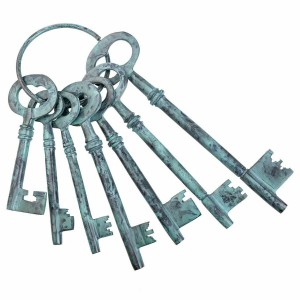 Decorative Figure Alexandra House Living Aluminium Keys 3 x 28 x 10 cm