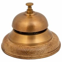 Doorbell Alexandra House Living Brown Brass Acacia 12 x 10 x 12 cm