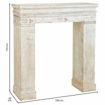 Façades de cheminée Alexandra House Living Blanc Bois d'épicéa Bois MDF 30 x 110 x 100 cm