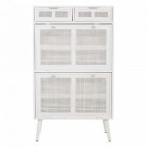 Shoe cupboard Alexandra House Living White 32 x 120 x 70 cm Grille