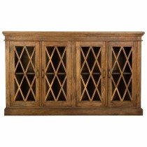 Buffet Alexandra House Living Marron Bois verre 40 x 100 x 170 cm 4 portes