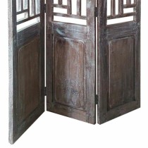 Folding screen Alexandra House Living Brown Acacia Mango wood 3 x 176 x 114 cm Traditional style