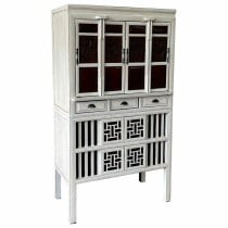 Cupboard Alexandra House Living White Wood Elm wood 48 x 173 x 97 cm