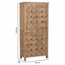 Schrank Alexandra House Living Braun Mango-Holz 93 x 192 x 45 cm Handwerks-Stil