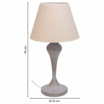 Tischlampe Alexandra House Living Weiß Grau Metall Stoff 220-240 V 25 x 46 x 25 cm