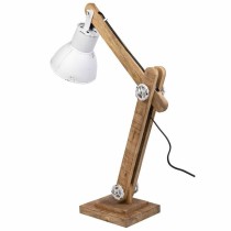 Flexo/Lampe de bureau Alexandra House Living Blanc Métal Fer Bois de manguier 22 x 79 x 17 cm