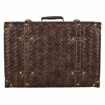 Valise décorative Alexandra House Living Marron Cuir Synthétique Bois MDF Vintage 16 x 30 x 44 cm