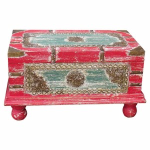 Chest Alexandra House Living Red Mango wood 28 x 27 x 50 cm Traditional style