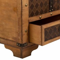 Chest Alexandra House Living Brown PVC Wood Metal Cloth 45 x 45 x 90 cm Estilo vintage