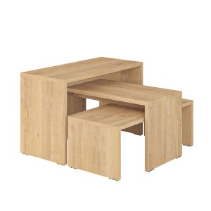 Jeu de 3 tables Alexandra House Living Chêne Bois MDP 32 x 65 x 30 cm 24 x 65 x 30 cm 39 x 65 x 30 cm