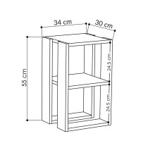 Table Basse Alexandra House Living Blanc Bois MDP 60 x 32 x 60 cm 1 Etagères