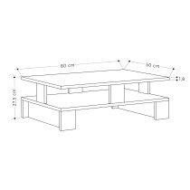 Centre Table Alexandra House Living Oak Wood MDP 80 x 28 x 50 cm Double height