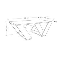 Tischdekoration Alexandra House Living Diagonal Eg Holz MDP 110 x 40 x 60 cm