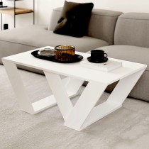 Centre Table Alexandra House Living Diagonal White Wood MDP 110 x 40 x 60 cm