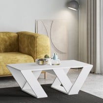 Centre Table Alexandra House Living Diagonal White Wood MDP 110 x 40 x 60 cm