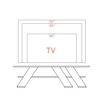 TV furniture Alexandra House Living Diagonal White 140 x 40 x 34 cm