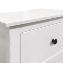 Nightstand Alexandra House Living White Metal Pine 47 x 60 x 35 cm 1 drawer