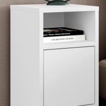 Nightstand Alexandra House Living White Wood MDP 29 x 59 x 29 cm 1 door