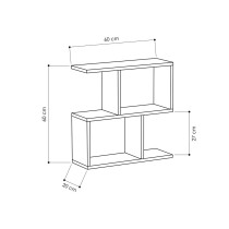 Shelves Alexandra House Living Oak Wood MDP 60 x 60 x 19 cm