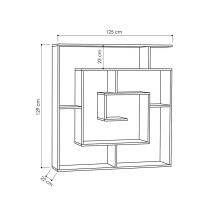 Étagère Alexandra House Living Chêne Bois MDP 125 x 129 x 22 cm Labyrinthe