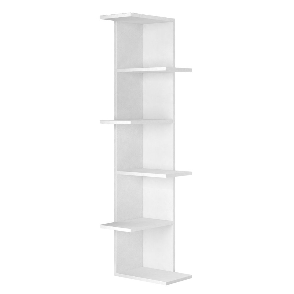 Corner Shelves Alexandra House Living White Wood MDP 37 x 141 x 24 cm 4 Shelves