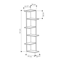 Corner Shelves Alexandra House Living White Wood MDP 37 x 141 x 24 cm 4 Shelves