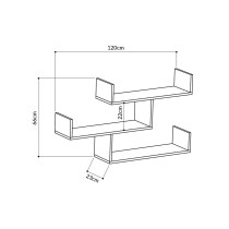 Regale Alexandra House Living Weiß Holz MDP 119 x 67 x 22 cm