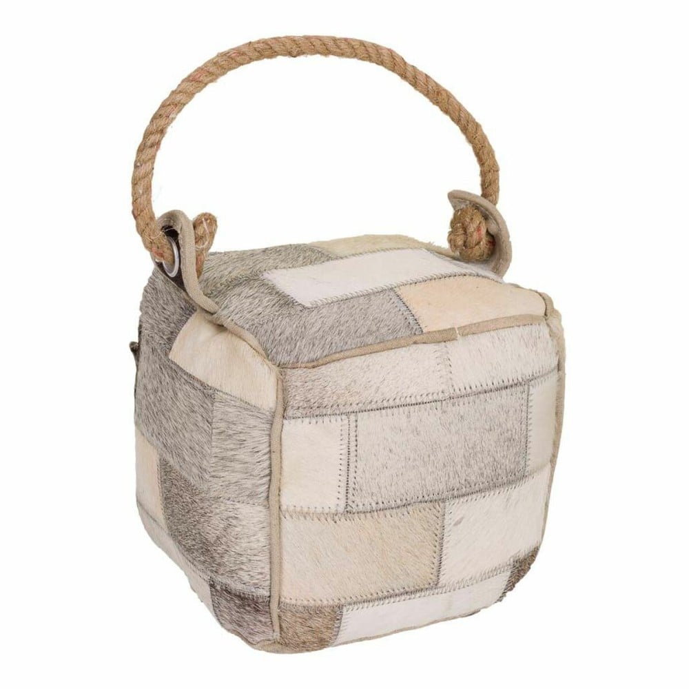 Türstopper Alexandra House Living Leder 20 x 20 x 20 cm Weiß