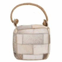 Türstopper Alexandra House Living Leder 20 x 20 x 20 cm Weiß